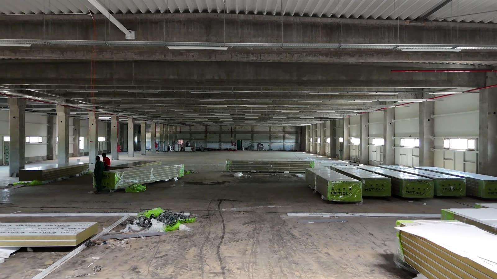 Interiorul halei – structură beton armat